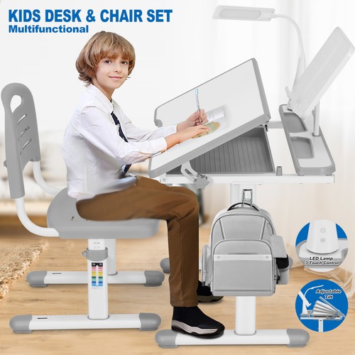 Gray kids study desk chair - gray,