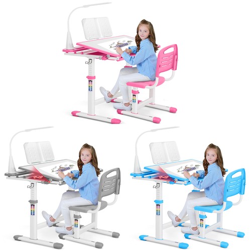 Pink blue gray kids - kids, desk