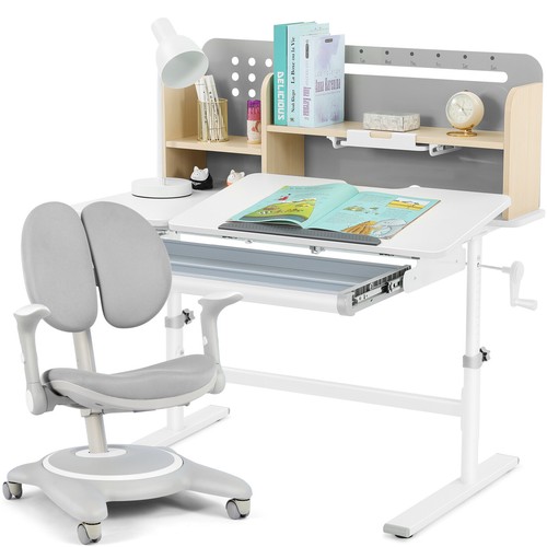 Gray kids study desk - gray,