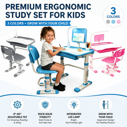 Kids study desk and chair - study,